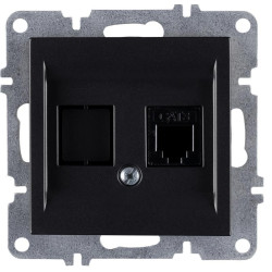 Розетка телефонная 1вых. СП 1мод. LAVIN/KAREN RJ45 кат.3 механизм черн. ARVIA 50 07 2000 221