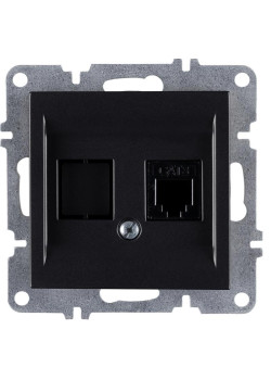 Розетка телефонная 1вых. СП 1мод. LAVIN/KAREN RJ45 кат.3 механизм черн. ARVIA 50 07 2000 221