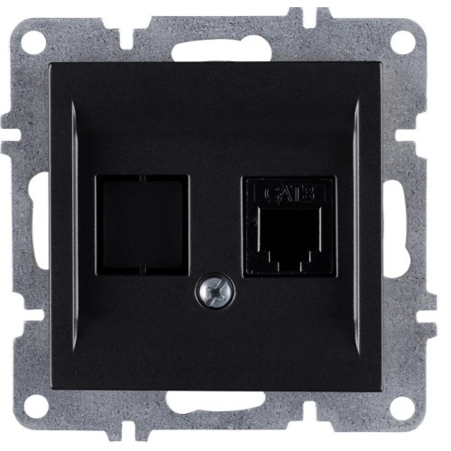 Розетка телефонная 1вых. СП 1мод. LAVIN/KAREN RJ45 кат.3 механизм черн. ARVIA 50 07 2000 221