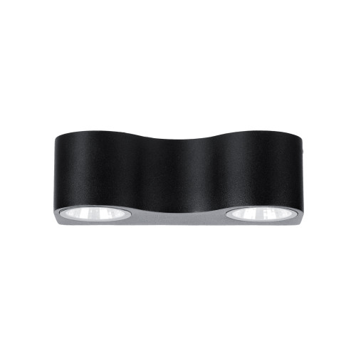 Светильник настенный LED, Дуэт, 4х3 Вт, 3000 К, L200 мм, алюм./черн., вверх/вниз, IP65, TDM Светильник настенный LED, Дуэт, 4х3 Вт, 3000 К, L200 мм, алюм./черн., вверх/вниз, IP65, TDM