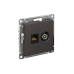 ATLASDESIGN РОЗЕТКА двойная ТВ + компьютерная RJ45 кат. 5e, механизм, БАЗАЛЬТ