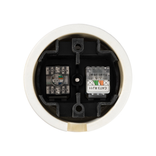 Розетка телефонная RJ11 + компьютерная RJ45 сл. кость «Болонь» TDM