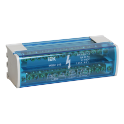 Шины на DIN-рейку в корпусе (кросс-модуль) ШНК 2х15 L+PEN IEK
