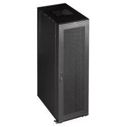 Шкаф коммутационный Lanmaster (TWT-CBB-27U-6X8-P1) напольный 27U 600x800мм пер.дв.перфор. задн.дв.перфор.2-хст. 2 бок.пан. 800кг черный IP20 сталь