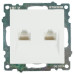 Розетка компьютерная 2-местная RJ-45 (механизм) STEKKER GLS00-7109-01 , серия Катрин, белый Розетка компьютерная 2-местная RJ-45 (механизм) STEKKER GLS00-7109-01 , серия Катрин, белый