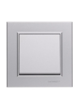 Выключатель 1-кл. СП Karea 10А IP20 сереб. Makel 56065001