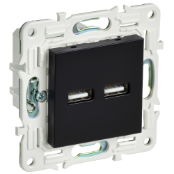 SKANDY Розетка USB A+A 3,1А SK-R15Bl черный IEK