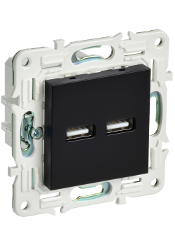 SKANDY Розетка USB A+A 3,1А SK-R15Bl черный IEK