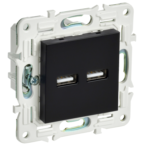 SKANDY Розетка USB A+A 3,1А SK-R15Bl черный IEK