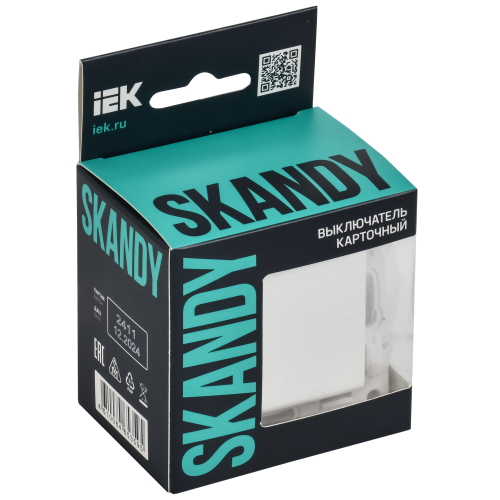 SKANDY Выключатель карточный 30А SK-V15W арктический белый IEK SKANDY Выключатель карточный 30А SK-V15W арктический белый IEK