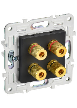 SKANDY Аудиорозетка 4-местная SK-A01Bl черный IEK