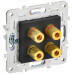 SKANDY Аудиорозетка 4-местная SK-A01Bl черный IEK SKANDY Аудиорозетка 4-местная SK-A01Bl черный IEK
