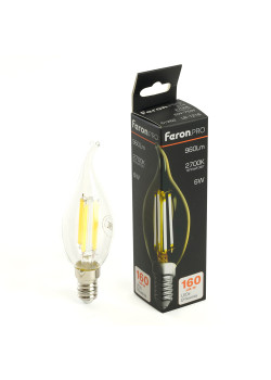 Лампа светодиодная Feron.PRO LB-1216 Свеча на ветру E14 960LM 6W 175-265V 2700K