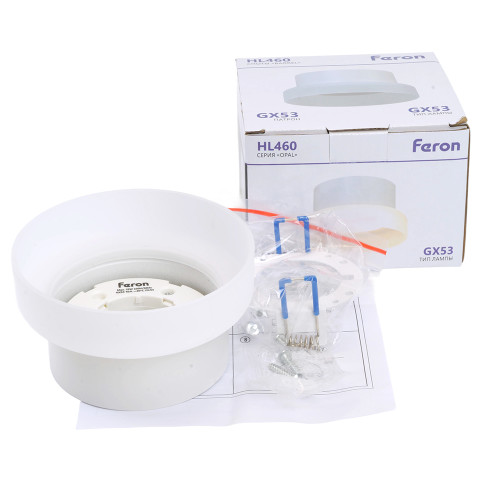 Светильник потолочный Feron HL460 Barrel OPAL 12W, 230V, GX53, белый Светильник потолочный Feron HL460 Barrel OPAL 12W, 230V, GX53, белый