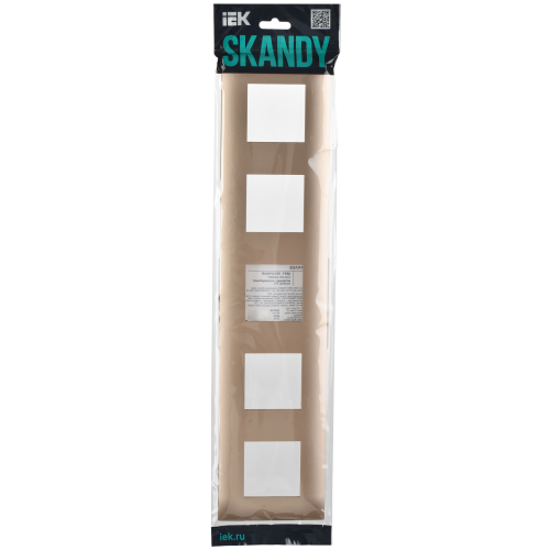 SKANDY Рамка 5-местная SK-F05Sa песочный IEK
