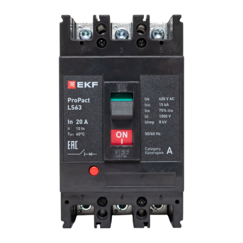 ProPact LS63 20А 3P 15кА EKF ProPact LS63 20А 3P 15кА EKF