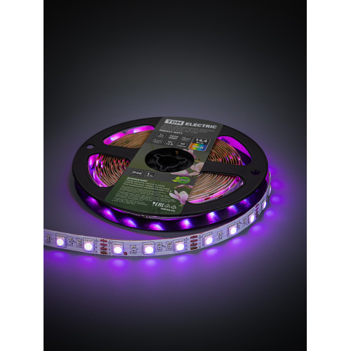Лента светодиодная SMD5050-60 LED/м-IP20-12 В-14,4 Вт/м-RGB (5 м) блистер TDM Лента светодиодная SMD5050-60 LED/м-IP20-12 В-14,4 Вт/м-RGB (5 м) блистер TDM