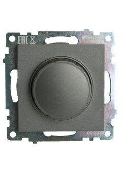 Выключатель диммирующий TRIAC (механизм) 250В, 500W, серия Катрин, графит, GLS10-7106-06
