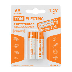 Аккумулятор AA-2300 mAh Ni-MH BP-2 TDM