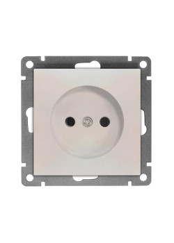 Розетка 1-м СП Афина 16А IP20 без заземл. механизм жемчуг Universal A0022-OBr