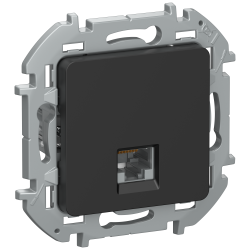 IEKINSPIRIA Розетка компьютерная RJ45 категория 5Е UTP 6731191 черный матовый IEK