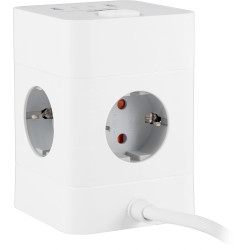 Сетевой удлинитель Buro BU-PTE4.1UC-W 1.5м (4 розетки) белый (пакет ПЭ)