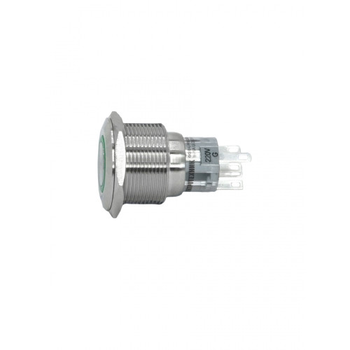 GQ22-L-11E/G/220V/S, зелёный, металл, 1C1NO1NC, цилиндр с подсветкой 220В AC/DC, d22мм, IP65, выключатель кнопочный (ЭТ) GQ22-L-11E/G/220V/S, зелёный, металл, 1C1NO1NC, цилиндр с подсветкой 220В AC/DC, d22мм, IP65, выключатель кнопочный (ЭТ)