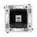 Компьютерная розетка RJ-45 без шторки в стену, кат.6 одинарная экранированная, Avanti, черный квадрат Компьютерная розетка RJ-45 без шторки в стену, кат.6 одинарная экранированная, Avanti, черный квадрат