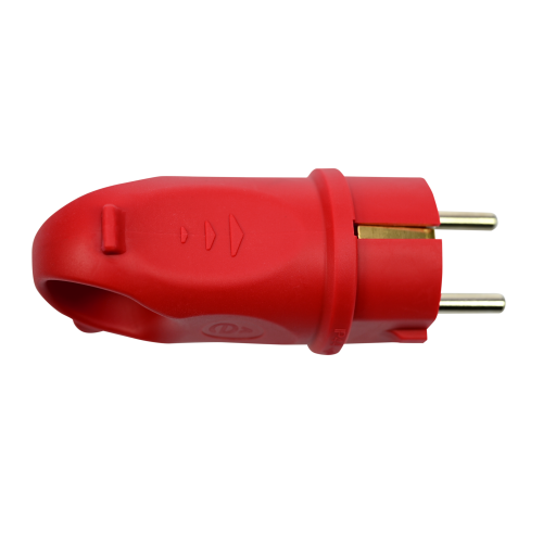 MULTISET Вилка 2К+З угловая каучуковая 16 А/250 В IP44 КРАСНАЯ MULTISET Вилка 2К+З угловая каучуковая 16 А/250 В IP44 КРАСНАЯ