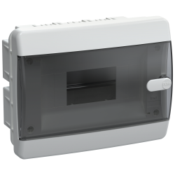 UNION Compact Корпус пластиковый ЩРВ-П-8 IP41 черная прозрачная дверь IEK