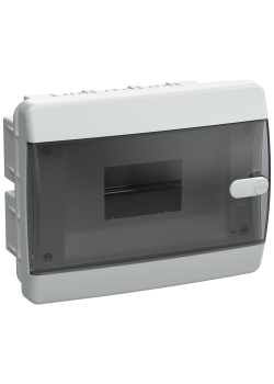 UNION Compact Корпус пластиковый ЩРВ-П-8 IP41 черная прозрачная дверь IEK