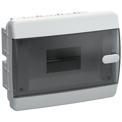 UNION Compact Корпус пластиковый ЩРВ-П-8 IP41 черная прозрачная дверь IEK