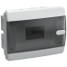 UNION Compact Корпус пластиковый ЩРВ-П-8 IP41 черная прозрачная дверь IEK