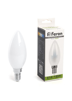 Лампа светодиодная Feron LB-717 Свеча E14 15W 230V 4000K