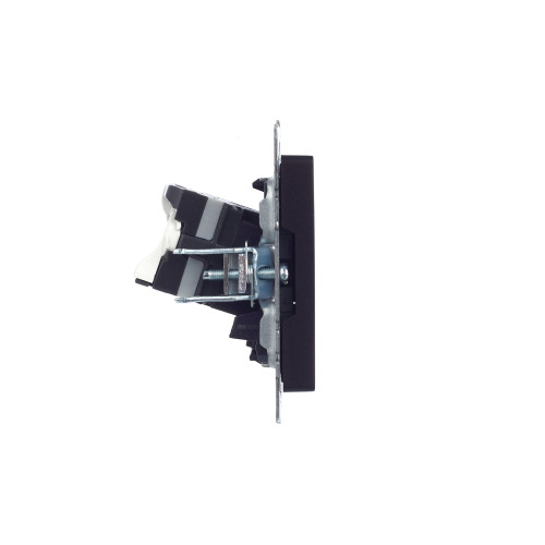 BRITE Розетка компьютерная двойная RJ45 кат.5E РК10-2-БрЧ черный IEK BRITE Розетка компьютерная двойная RJ45 кат.5E РК10-2-БрЧ черный IEK