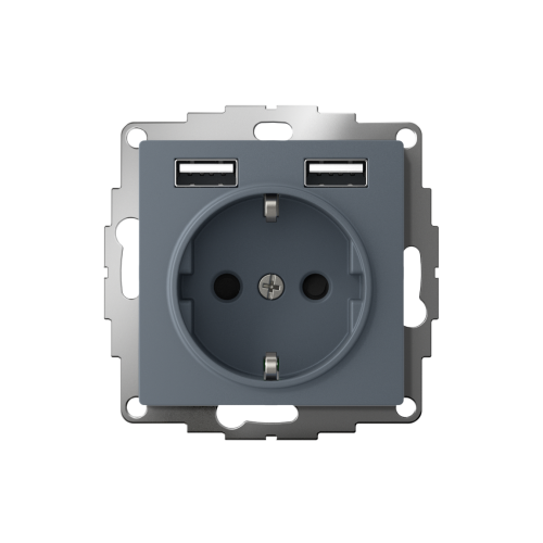 ATLASDESIGN РОЗЕТКА 16А c 2 USB A+A, 5В/2,4А, 2х5В/1,2А, механизм, ГРИФЕЛЬ ATLASDESIGN РОЗЕТКА 16А c 2 USB A+A, 5В/2,4А, 2х5В/1,2А, механизм, ГРИФЕЛЬ