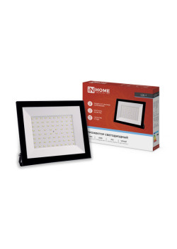 Прожектор светодиодный СДО-7 100 Вт 6500К IP65 черный IN HOME