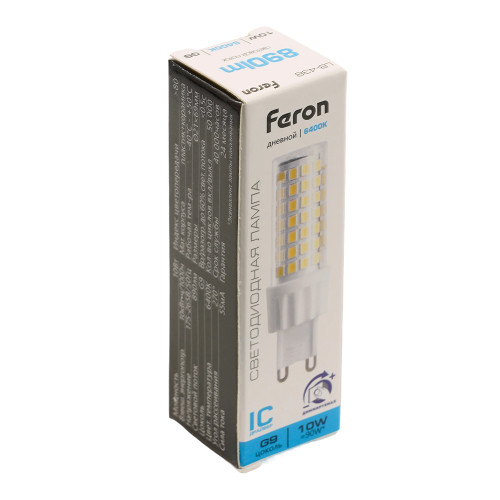 Лампа светодиодная диммируемая Feron LB-438 G9 10W 175-265V 6400K Лампа светодиодная диммируемая Feron LB-438 G9 10W 175-265V 6400K