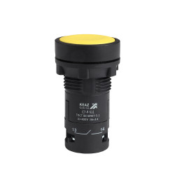 Кнопка OptiSignal Compact D22 C7-P-511 желтая 1НО+1НЗ XB7NA55
