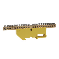 Шина нулевая с изолятором OptiKit BB-D-PE-DIN-22-6х9-желтый