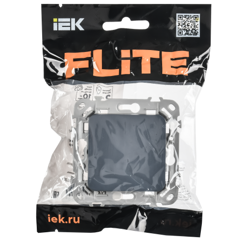 FLITE Выключатель 1-клавишный 10А ВС11-1-0-ФлМ маренго IEK