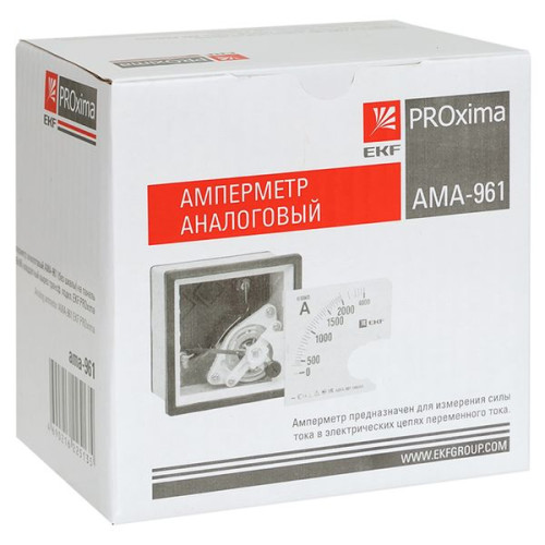 Амперметр АМA-961 (без шкалы) аналоговый на панель (96x96) квадратный вырез трансф. подкл. EKF Амперметр АМA-961 (без шкалы) аналоговый на панель (96x96) квадратный вырез трансф. подкл. EKF