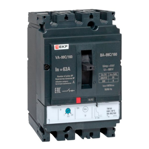 ВА-99C 160/63А 3P 35кА с термомагнитным расцепителем EKF