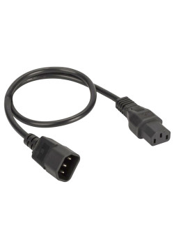 Кабель питания DKC, IEC320 C13 - IEC320 C14, 0,5м, 3х1,5мм