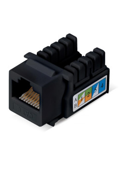 Вставка Keystone Jack RJ45 кат.6 заделка тип 110 черн. Cabeus 9483c