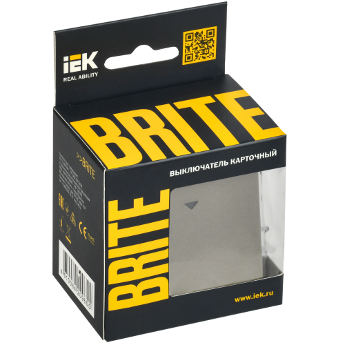 BRITE Выключатель карточный 30А ВС10-1-8-БрШ шампань IEK BRITE Выключатель карточный 30А ВС10-1-8-БрШ шампань IEK
