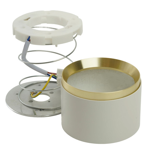 Светильник потолочный Feron Barrel DUET HL459  12W, 230V,GX53, белый + золото IP20