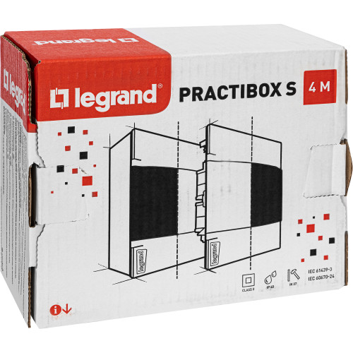 Practibox S Пластиковый щиток Встраиваемый (в полые стены) 1X4 Белая дверь Practibox S Пластиковый щиток Встраиваемый (в полые стены) 1X4 Белая дверь
