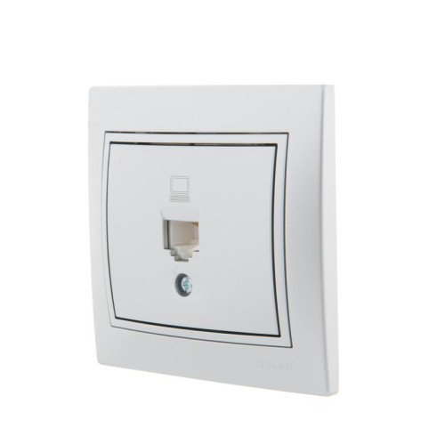 Розетка компьютерная 1-м СП Mira RJ45 сер. метал. LEZARD 701-1010-139 Розетка компьютерная 1-м СП Mira RJ45 сер. метал. LEZARD 701-1010-139