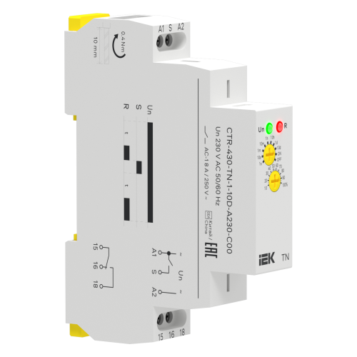 Реле задержки включения TN 1 контакт 230В AC IEK